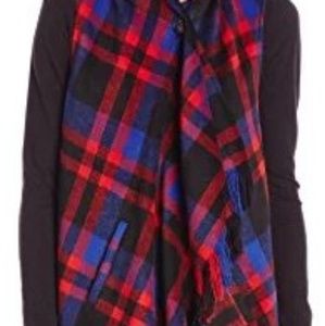 Jolt women's plaid long sleeveless  hooded jacket